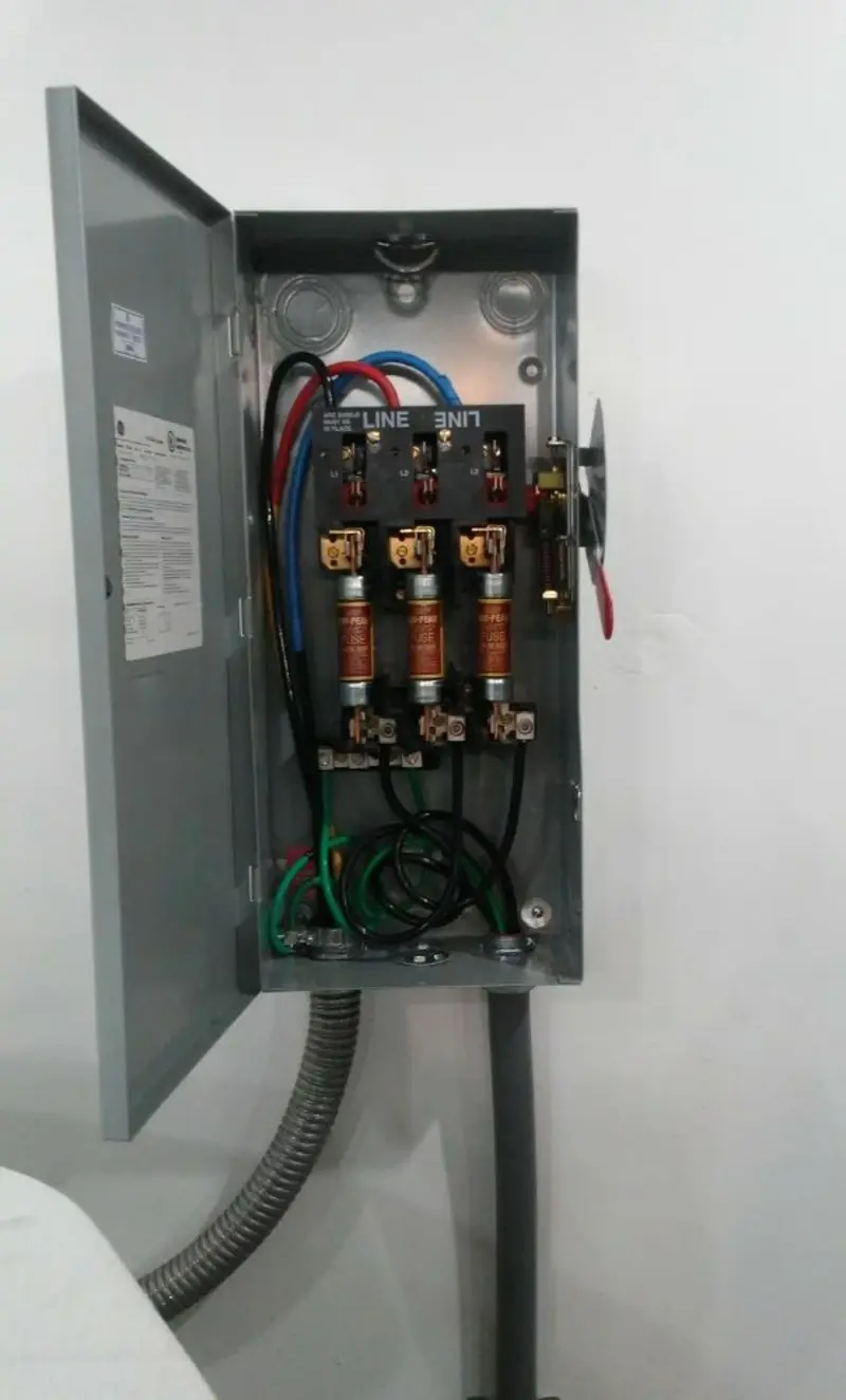 Three-phase disconnect switch installed for Electrical Wiring & Rewiring in Lake Clarke Shores